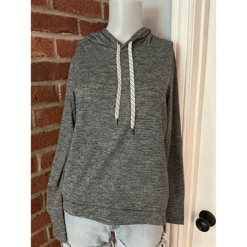 Soft Pullover Hoodie | Heather Gray Lightweight Hoodie | Size Small